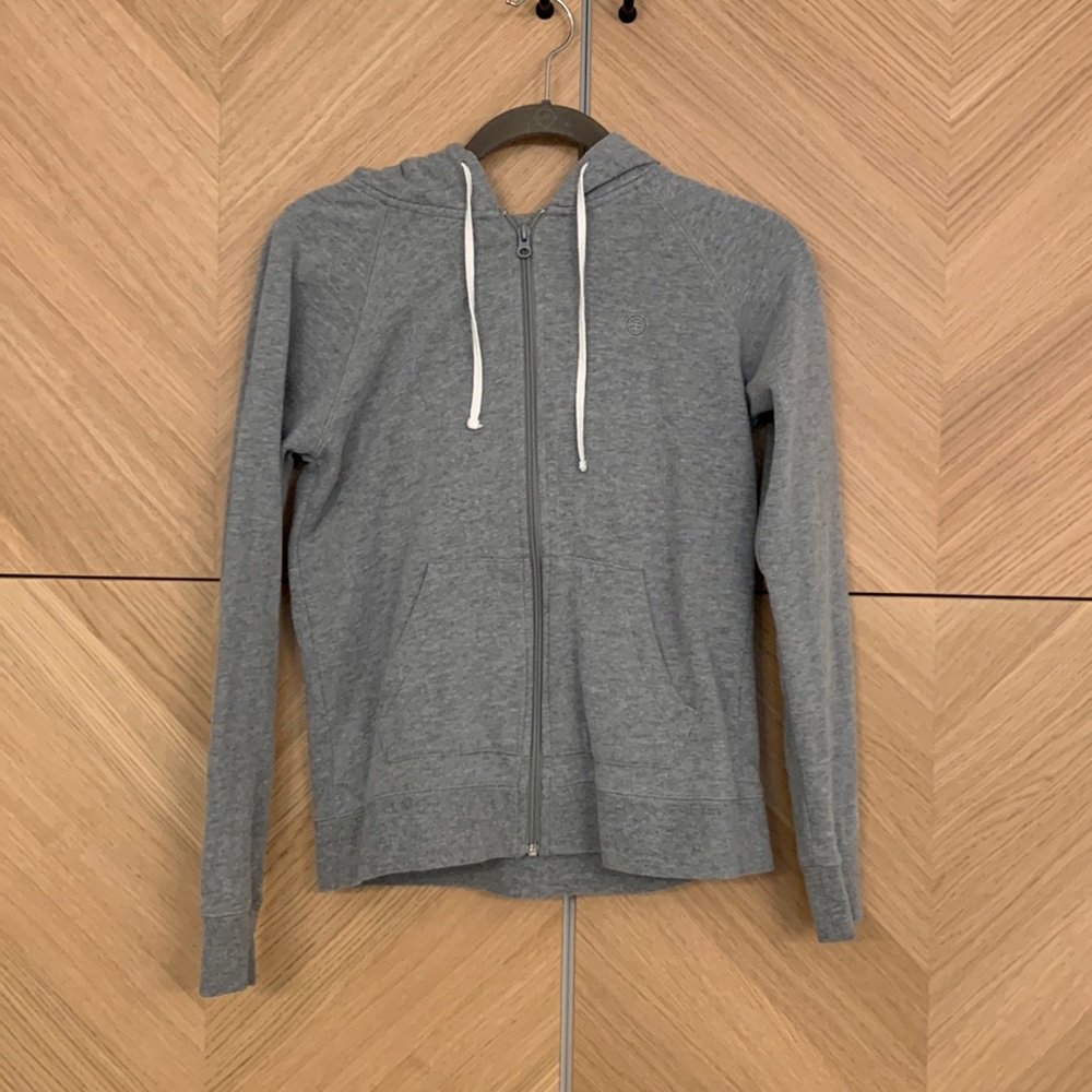 Grey heather zip up hoodie